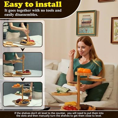 Party Display Stand Houten cupcake toren set met aangepast logo en opvouwbare stand