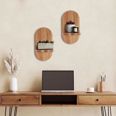 Functioneel multifunctioneel ontwerp Houten drijvende planken voor home office display