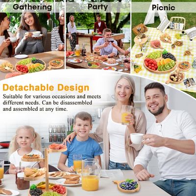 Party Display Stand Houten cupcake toren set met aangepast logo en opvouwbare stand