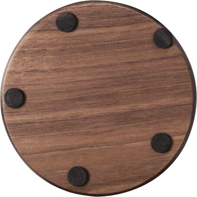 Koppelhouder mat 4 Inch Natuurlijke bamboe Eco-vriendelijke houten coasters met metalen houder