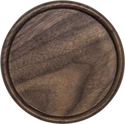 Koppelhouder mat 4 Inch Natuurlijke bamboe Eco-vriendelijke houten coasters met metalen houder