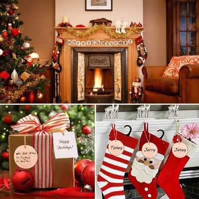 Decoratieve ambachten Houten coaster 3,5-5 inch Onvoltooid natuurlijk hout met gat duurzaam