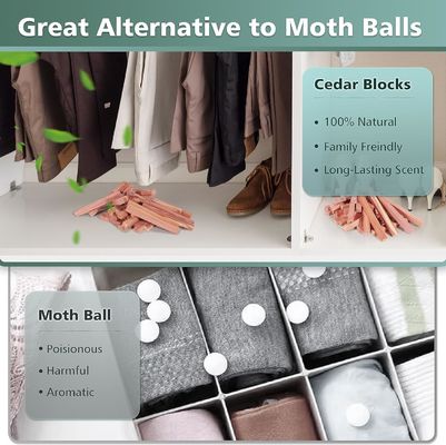 Organiseer uw kastjes en laden met aromatische cederblokken van gewone grootte of op maat