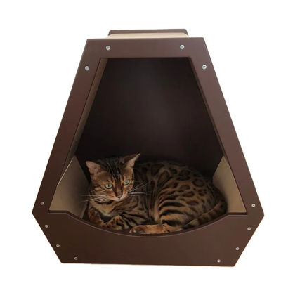 Spacespaar Functie Huis met modern houten ontwerp en natuurlijke houten kleur