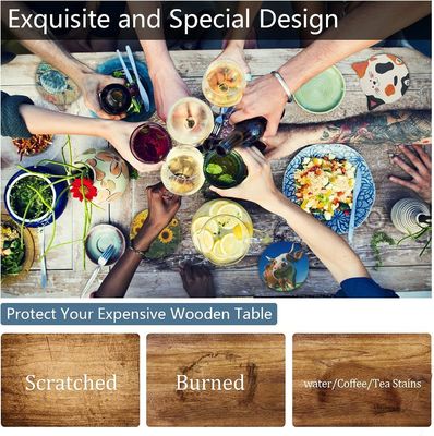 Modern ontworpen keramische onderhoeden in verschillende vormen en kleuren voor tafelversiering