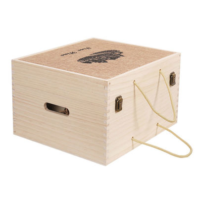 2-6 flessen Vaste houten wijn doos voor cadeau Aanbevolen bestelling onmiddellijk aanvaard