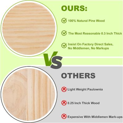 Graverde Eco-vriendelijke houten laagjes voor tafeldecoratie Accessoires Stocked Matten Pads