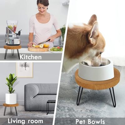 Postverpakking Y Ronde houten plantenstand voor tentoonstelling in moderne interieurs