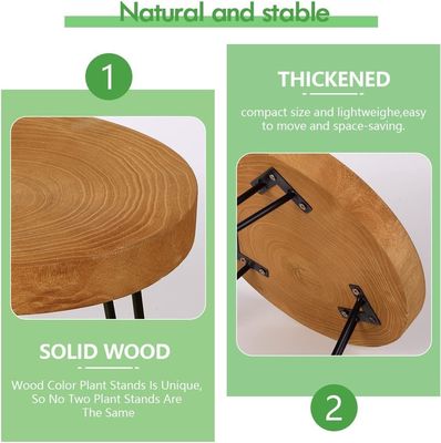 Postverpakking Y Ronde houten plantenstand voor tentoonstelling in moderne interieurs