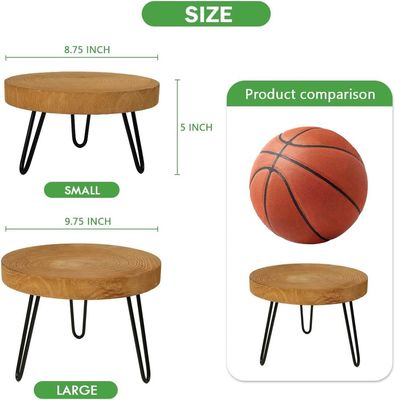 Postverpakking Y Ronde houten plantenstand voor tentoonstelling in moderne interieurs