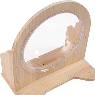 Wandmontage houten kattenruimte capsule huis doorzichtige meubelset voor binnenkatten