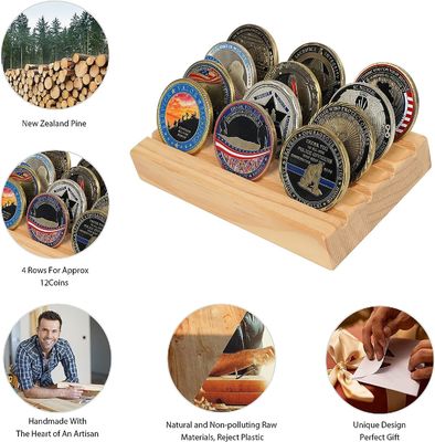 4x6x1 inch militaire uitdaging munthouder display stand rack voor aangepaste grootte munten