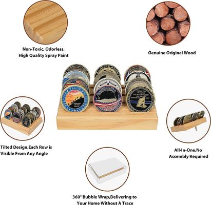 4x6x1 inch militaire uitdaging munthouder display stand rack voor aangepaste grootte munten