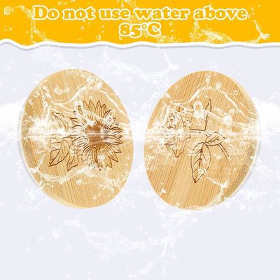 Houten plain kleur bamboe pot deksels met siliconen afdichting ringen gemakkelijk open einde ontwerp