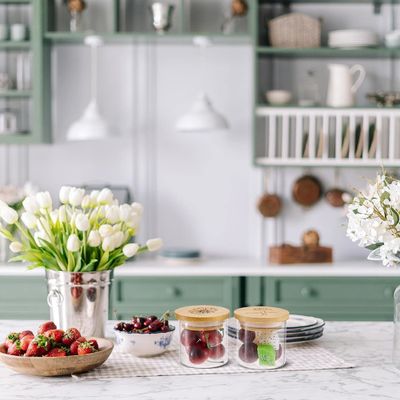 Houten plain kleur bamboe pot deksels met siliconen afdichting ringen gemakkelijk open einde ontwerp