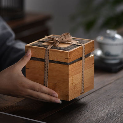 Custom Luxury Tea Set Gift Box Bamboe Berging Product Verpakking Houten dozen