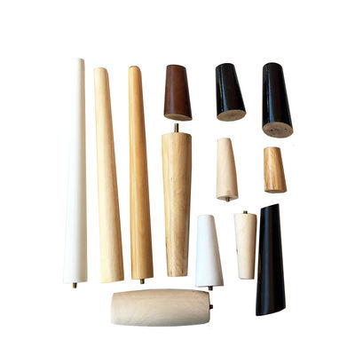 Op maat gemaakte eikenconicte solide ronde kant Eetkamer Koffie Houten benen voor tafelmeubilair