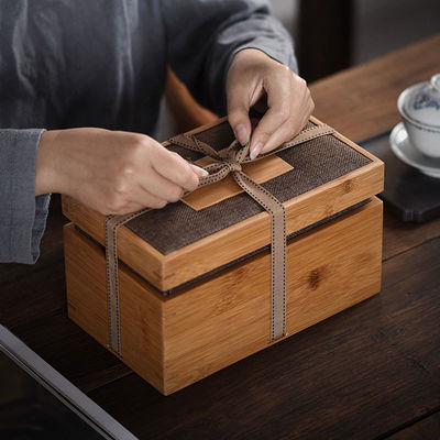 Bamboe of op maat gemaakt houtmateriaal Matt Laminatie Printing Engraving Logo Juwelen Geschenkdozen