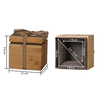 Geïnspireerd logo geschenkdoos Environmental bamboe en polyester horloge doos voor mannen