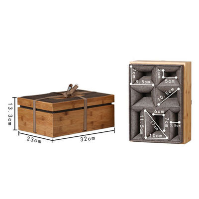 Geïnspireerd logo geschenkdoos Environmental bamboe en polyester horloge doos voor mannen