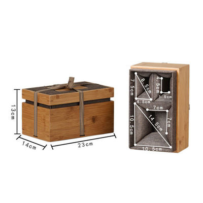 Geïnspireerd logo geschenkdoos Environmental bamboe en polyester horloge doos voor mannen