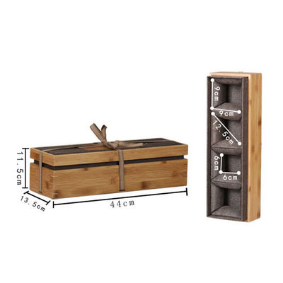 Geïnspireerd logo geschenkdoos Environmental bamboe en polyester horloge doos voor mannen