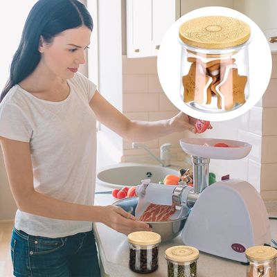 Fresh Style 12 stuks houten vloeibare potten voor kaars glas yoghurt pot deksel deksel houten