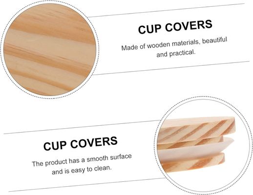 8pcs houten bamboe deksels niet-vergieten kaars glas potten luchtdicht potten houten deksels potten