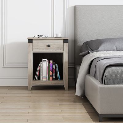 Moderne boerderij nachtkast met lade rustieke houten bedkasten tafel 16 x 19 x 24 inch