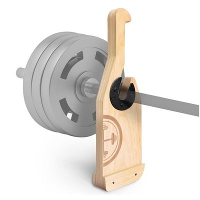Niet-glijdend handvat Houten deadlift barbell jack voor gewichtstrainingsbalk stand aangepast logo