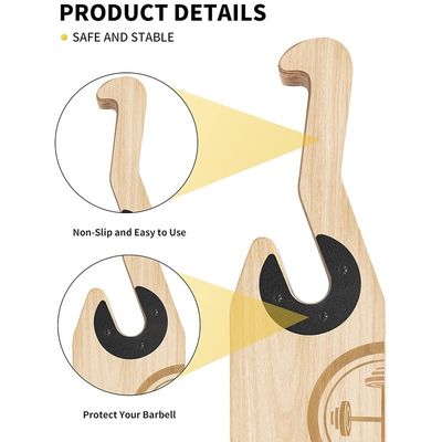 Niet-glijdend handvat Houten deadlift barbell jack voor gewichtstrainingsbalk stand aangepast logo