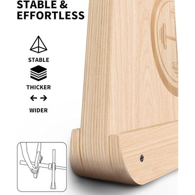 Niet-glijdend handvat Houten deadlift barbell jack voor gewichtstrainingsbalk stand aangepast logo