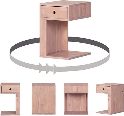 12.5 x 15.75 x 19.75 inch gelakt nachtkastje met een laken Houten nachtkastje