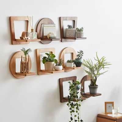 Binnenshuis Plant Stand Houten Plant Hanger Rustieke Display Rack met aangepast logo