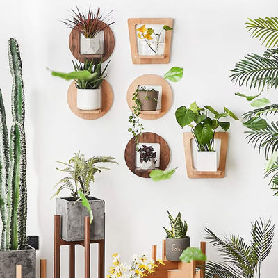 Binnenshuis Plant Stand Houten Plant Hanger Rustieke Display Rack met aangepast logo