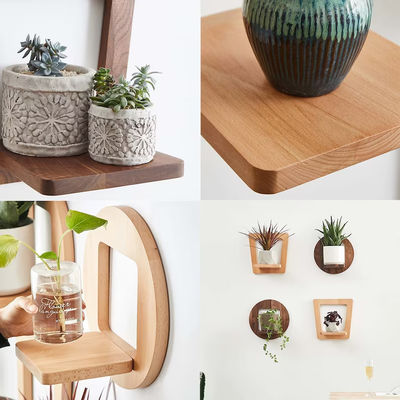 Binnenshuis Plant Stand Houten Plant Hanger Rustieke Display Rack met aangepast logo