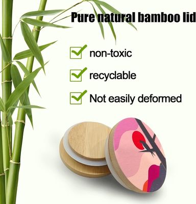 8 Verpakkingen van siliconen afdichtingsringen met op maat gemaakte kleurrijke boho-patronen en bamboe deksels