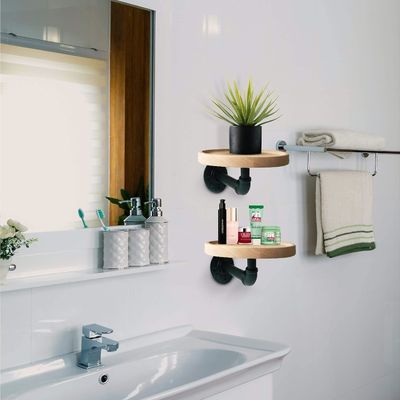 Postverpakking N Kleine ronde drijvende houten hoekplanken voor huishoudelijke decoratie