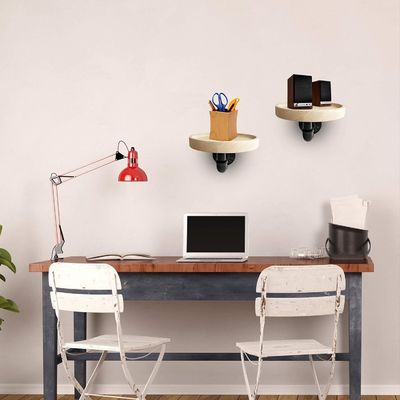 Postverpakking N Kleine ronde drijvende houten hoekplanken voor huishoudelijke decoratie