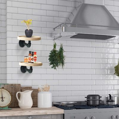 Postverpakking N Kleine ronde drijvende houten hoekplanken voor huishoudelijke decoratie