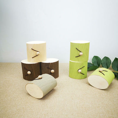 Persoonlijke grootte Vierkante Decoratieve Lege Kerst Natuurlijke Birk Hout Schors Geschenk Verpakkingsdoos