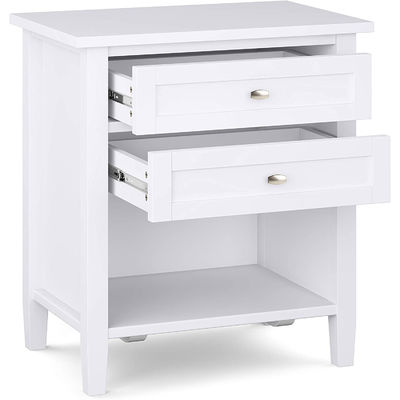 Bedkamermeubilair Modern Design Rustiek 24" Zwart Breed nachtkastje Massief Houten nachtkastje