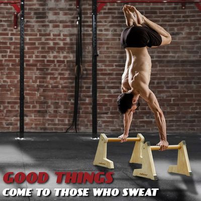 20x12 inch houten parallettes en push up bars voor niet-slip gymnastiek handstand workouts
