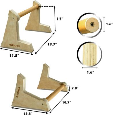 20x12 inch houten parallettes en push up bars voor niet-slip gymnastiek handstand workouts