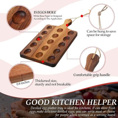 Terugkeerbare houten eierenplaat als uw verzoek Acacia Charcuterie Board