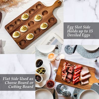 Terugkeerbare houten eierenplaat als uw verzoek Acacia Charcuterie Board