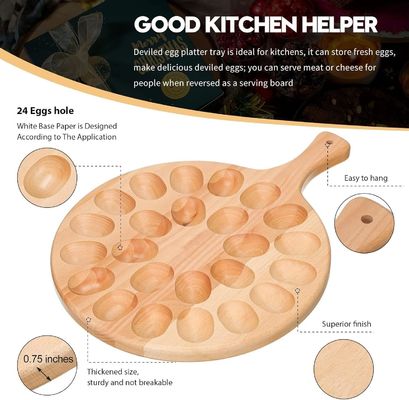 Houten onthaalde eieren plaat en charcuterie bord voor Pasen Kerstmis Functioneel ontwerp