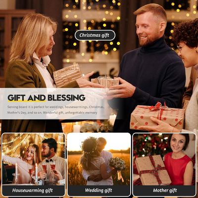 Houten onthaalde eieren plaat en charcuterie bord voor Pasen Kerstmis Functioneel ontwerp