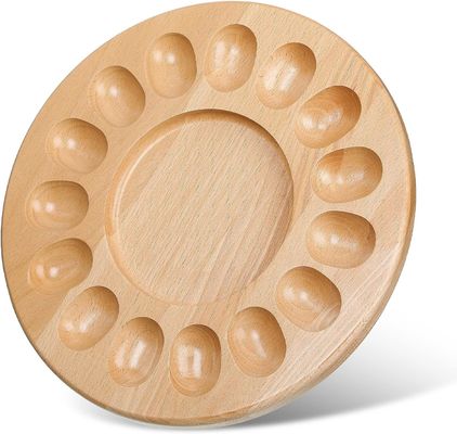 OEM 15 Holes Reversibele Hout Devilled Egg Plater Charcuterie Board Dikke Ei Tray Kipenei Containers