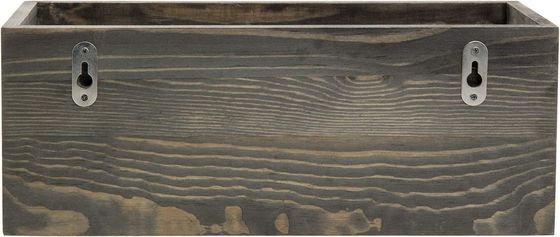 Spacespacer Muur gemonteerd Vintage Grijs Geweerd Hout Open Top Cork Holder Houten doos met metalen draad mesh